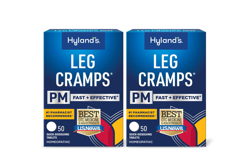 Hyland's Leg Cramps PM - Nighttime Leg, Calf & Foot Relief | 100 Quick-Dissolving Tablets (2-Pack)
