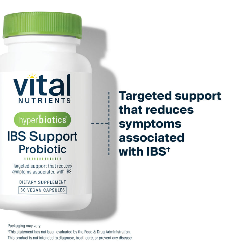 Hyperbiotics Vital Nutrients IBS Probiotic – Clinically Studied Vegan IBS Relief | 30 Capsules