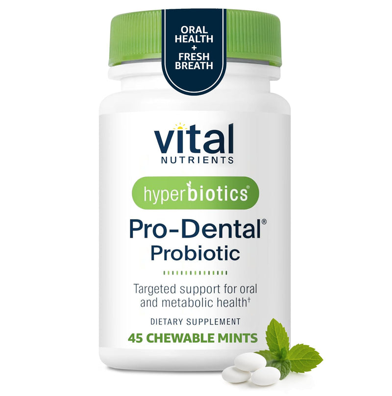 Hyperbiotics Vital Nutrients Pro Dental Probiotic | Clinically Studied BLIS K12 & M18 | 45 Mint Tablets