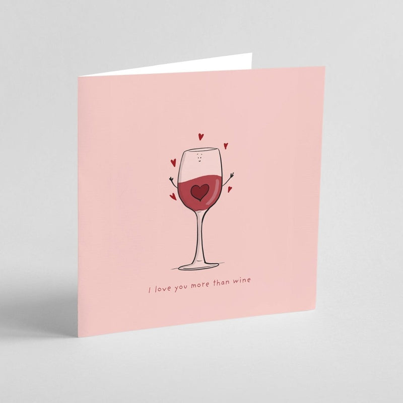 Funny Love Greeting Card – Romantic Wine Lover Card With Sweet Message