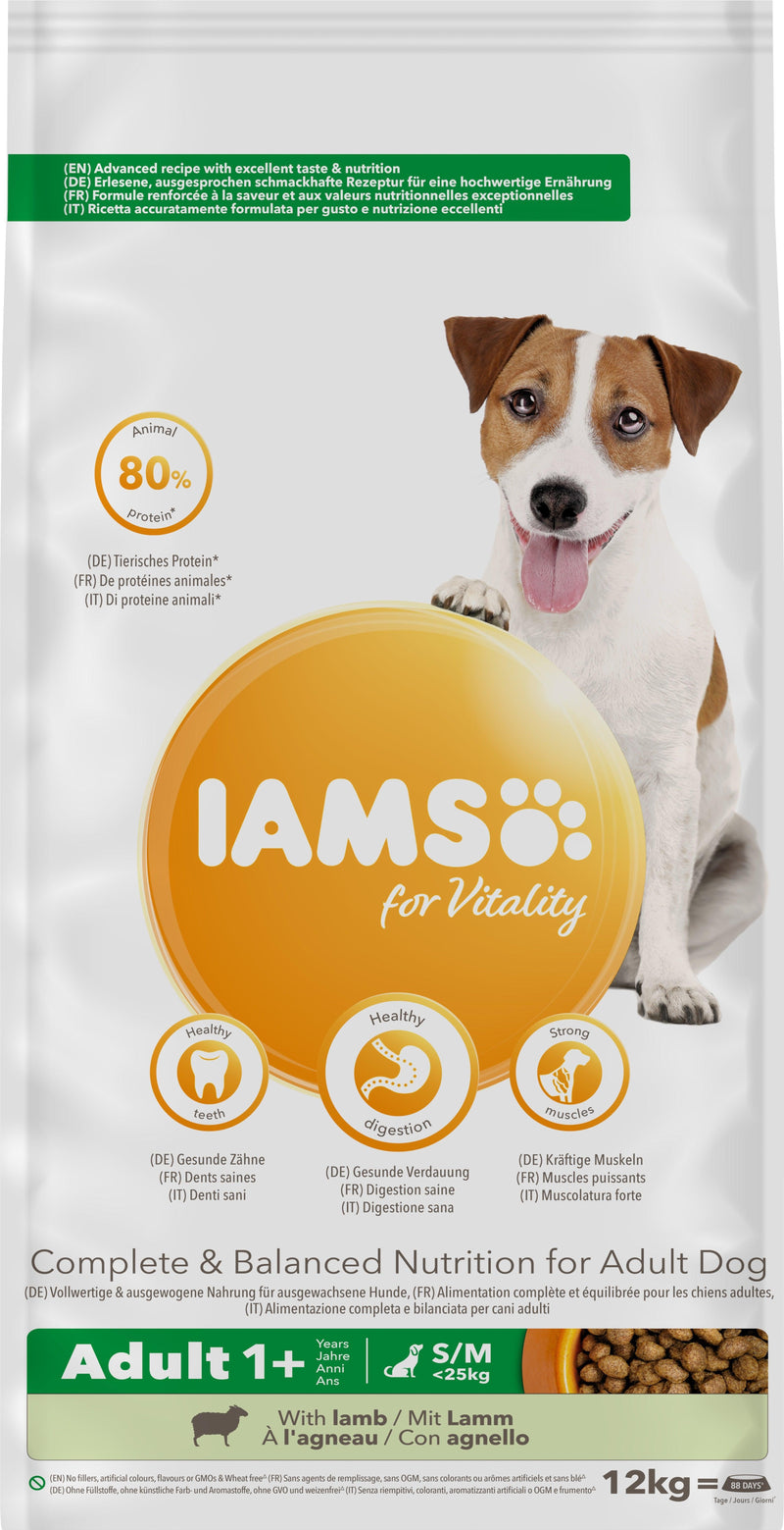 Iams Adult Vitality Small/Medium Lamb 12kg