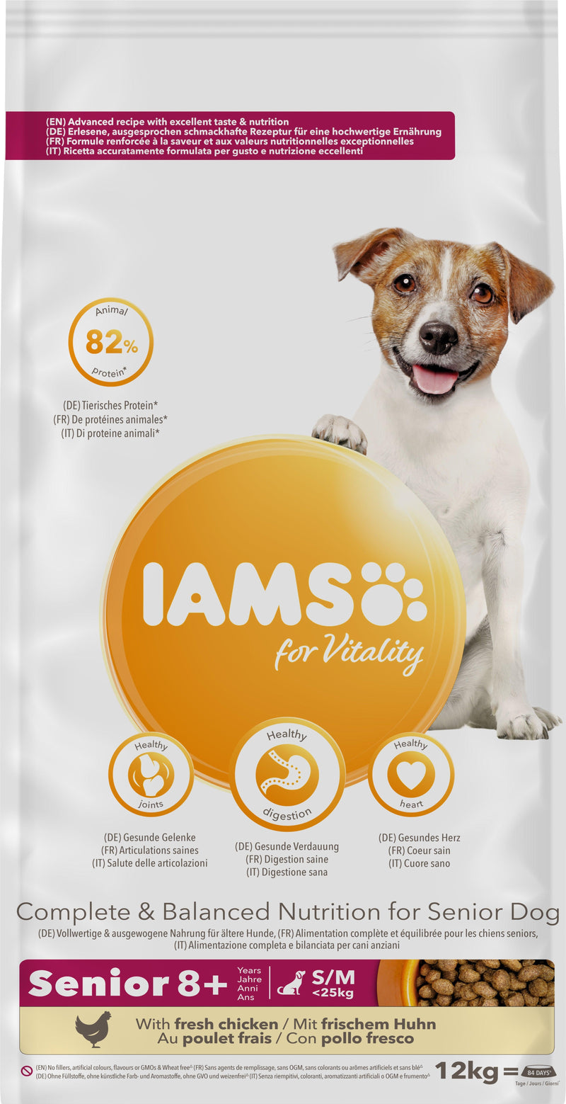 Iams Senior Vitality Medium Chicken 12kg