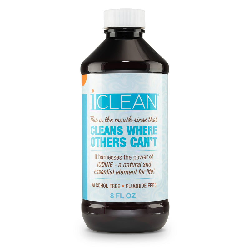 iCLEAN Mouthwash - Fluoride & Alcohol-Free Rinse | Harness The Power of Iodine | Molecular Iodine Mouth Rinse for Clean Oral Care | Gargle for Bad Breath & Oral Wellness | Cleans Where Others Can't