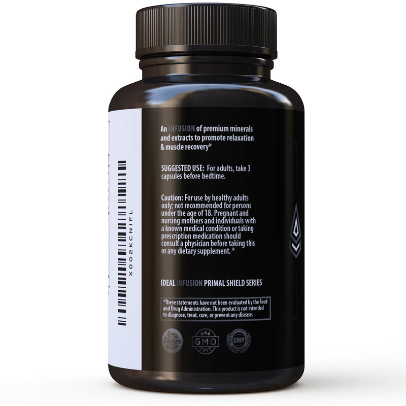 Ideal Infusion Nighttime Recovery & Deep Sleep – Melatonin Free, Magnesium Glycinate & KSM-66, Vegan