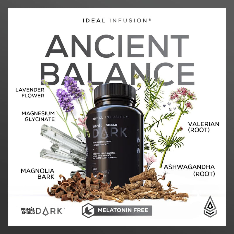 Ideal Infusion Nighttime Recovery & Deep Sleep – Melatonin Free, Magnesium Glycinate & KSM-66, Vegan