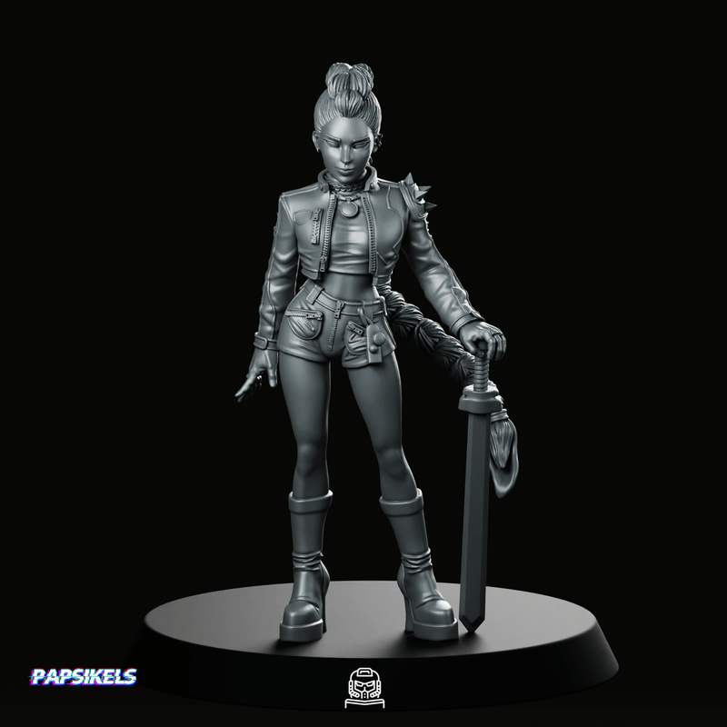 Idol Demon Hunter Rumi Miniature Sci-Fi Cyberpunk Warrior
