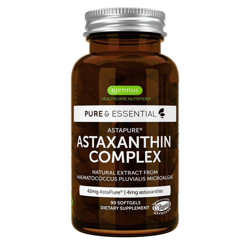 Igennus Vegan Astaxanthin 4mg Complex with Lutein & Zeaxanthin | 90 Softgels