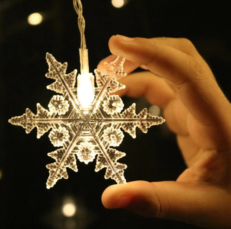 Snowflake Fairy String LED Lights Curtain Window Xmas Christmas Party Wedding Decor