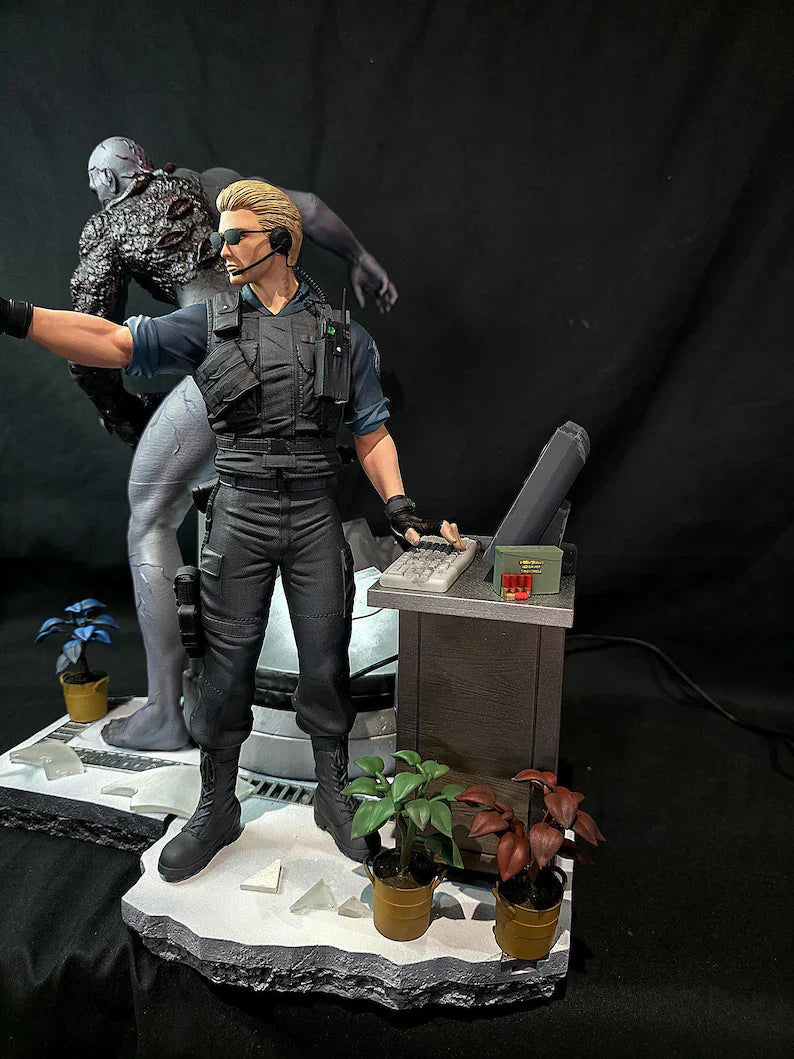 Resident Evil Tyrant & Albert Wesker 1/6 Diorama Statue With USB Lighting