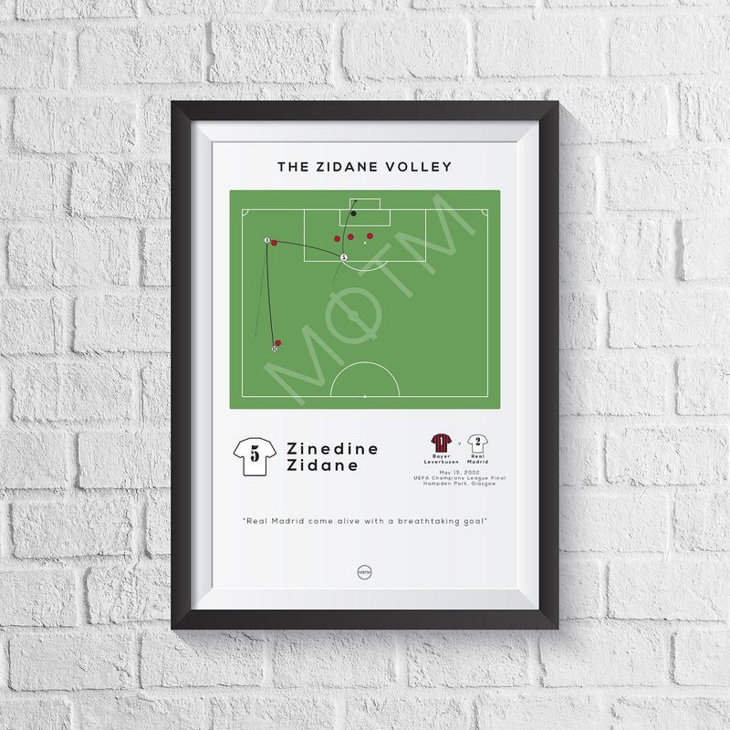 Zinedine Zidane Volley Print - 2002 Champions League Final