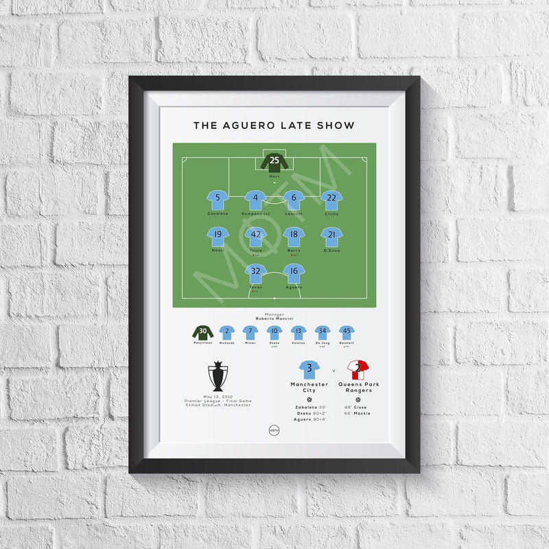 City vs QPR 2012 Premier League Print