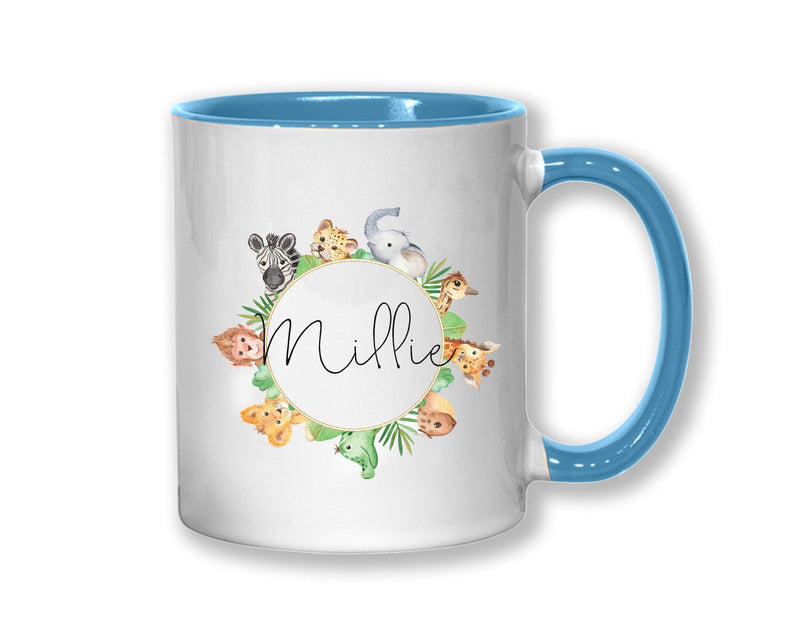 Personalised Safari Animal Coffee Mug MGZ070