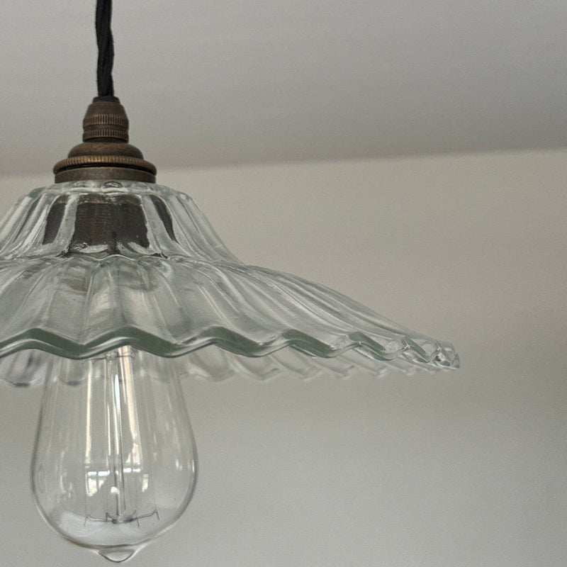 Lenwade ~ Prismatic Glass Shade Light Pendant Set