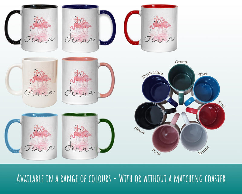 Personalised Flamingo Coffee Mug MGZ091