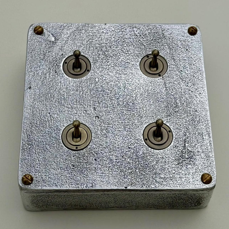 4 Gang 2 Way Solid Cast Metal Conduit Light Switch Industrial