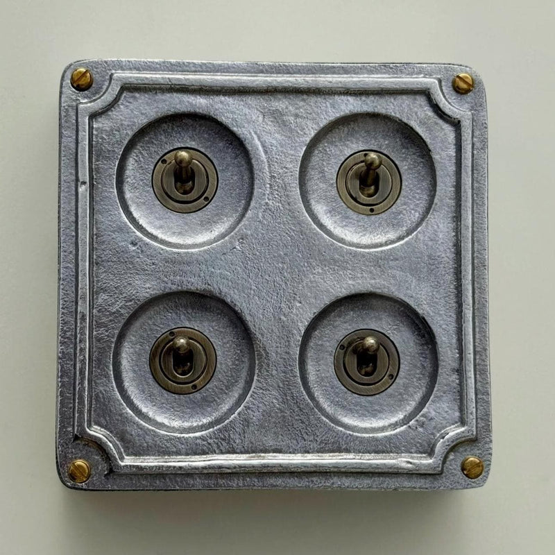 4 Gang 2 Way Solid Cast Metal Surface Mounting Conduit Light Switch Industrial