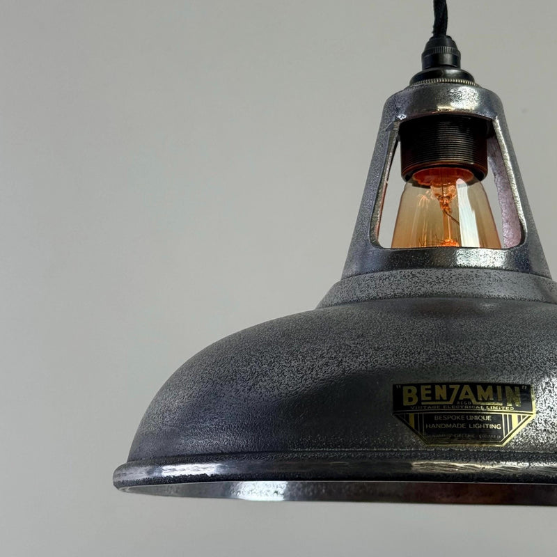 Cawston - Silver Solid Cast Aluminium Lampshade Pendant Set Light - 11 Inch