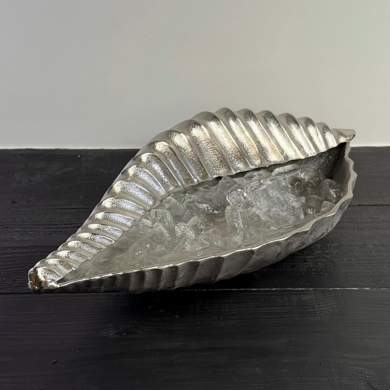 Clamshell Solid Cast Champagne Ice Bucket - Wine Cooler