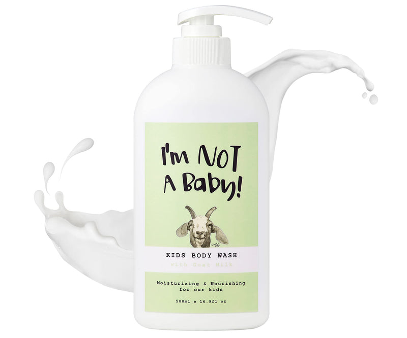 I'm NOT A Baby! Kids Body Wash – Goat Milk, Dermatologist Tested, Allergen-Free, Cruelty-Free, PETA, Tear-Free, 16.9 fl oz