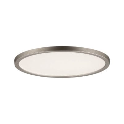 Areo Round LED Recessed Panel 180mm Warm White Dimmable - Nickel