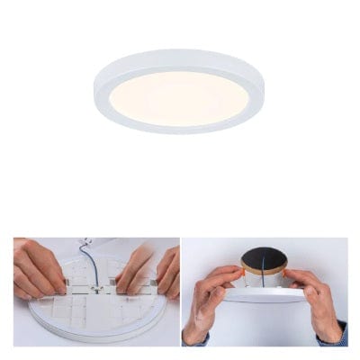 Areo VariFit Round LED Recessed Panel 175mm Warm White - White