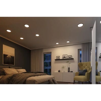 Areo VariFit Round LED Recessed Panel 175mm 3 Step Dim To Warm - Chrome
