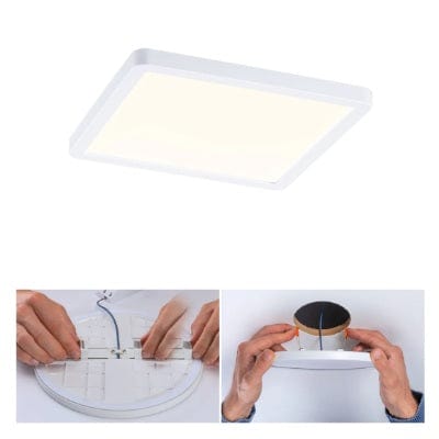 Areo VariFit Square LED Recessed Panel 175x175mm Warm White Dimmable - White