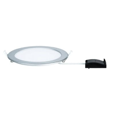 Round LED Recessed Panel IP44 220mm Neutral White - Chrome