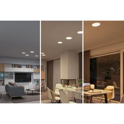 VariFit Veluna Round LED Recessed panel IP44 185mm White Switch Transparent