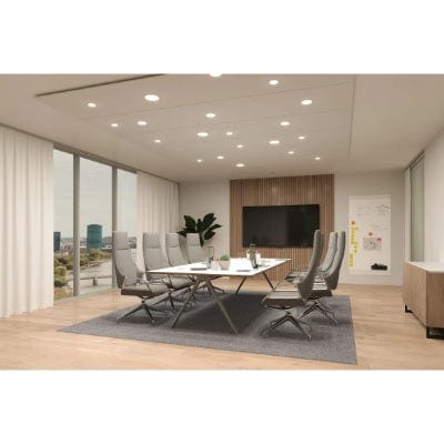 VariFit Veluna Edge Round LED Recessed Panel IP44 120mm Warm White