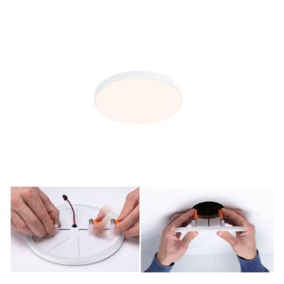VariFit Veluna Edge Round LED Recessed Panel IP44 160mm Warm White Dimmable