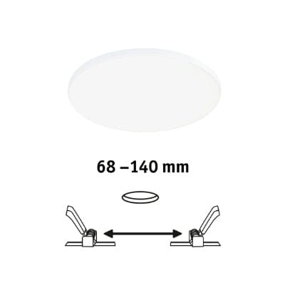 VariFit Veluna Edge Round LED Recessed Panel IP44 160mm Neutral White Dimmable