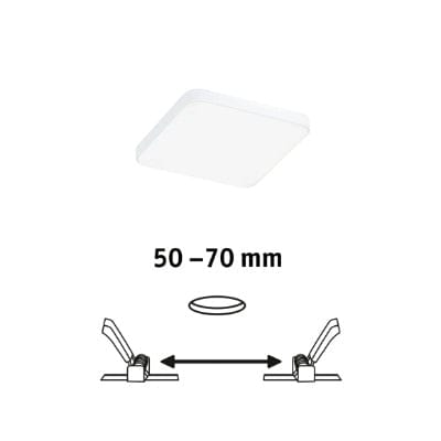 VariFit Veluna Edge Square LED Recessed panel IP44 90x90mm Neutral White