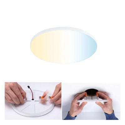 VariFit Veluna Edge Round LED Recessed Panel Smart Home Zigbee 160mm Tunable White