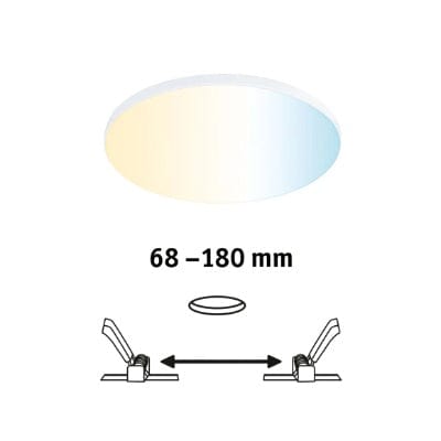 VariFit Veluna Edge Round LED Recessed Panel Smart Home Zigbee 200mm Tunable White