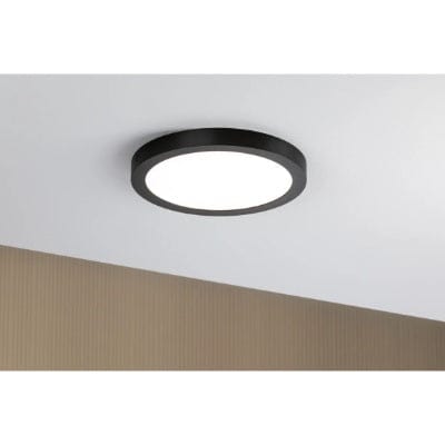 Abia Round LED Panel 300mm Warm White - Black