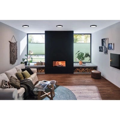 Abia Round LED Panel 300mm Neutral White - Black