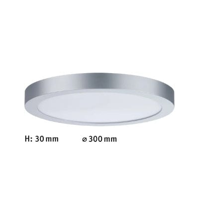 Abia Round LED Panel 300mm Warm White - Chrome