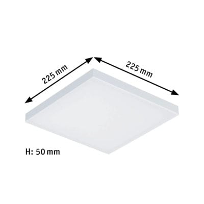 Velora Square LED Panel 225x225mm 3 Step Dimmable - Matt White