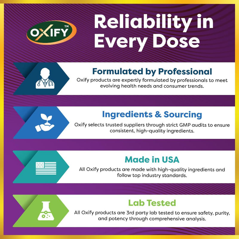Oxify Ginseng Complex 1000 MG – 120 Capsules | Gluten-Free, Non-GMO | Made in USA