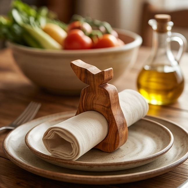 Olive Wood Classic Napkin Holder