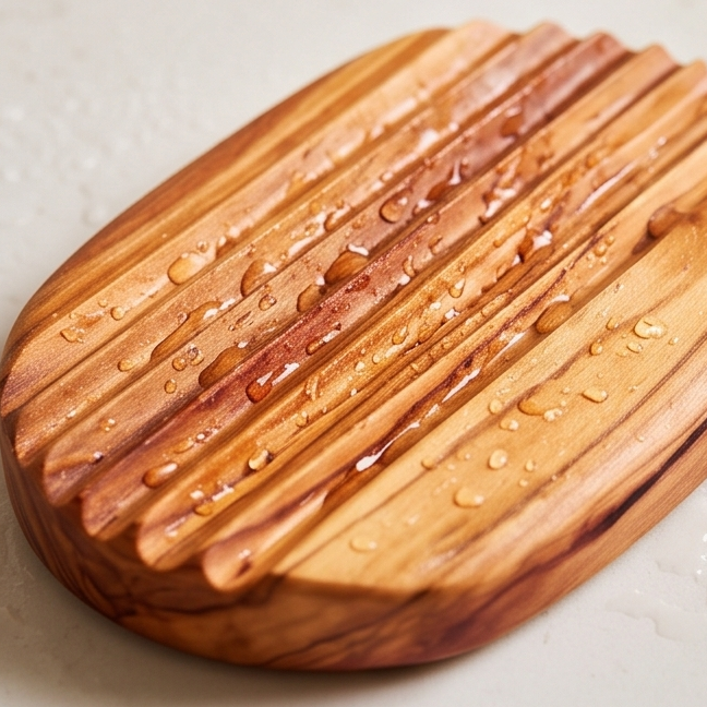 Olive Wood Soap Dish 12 cm
