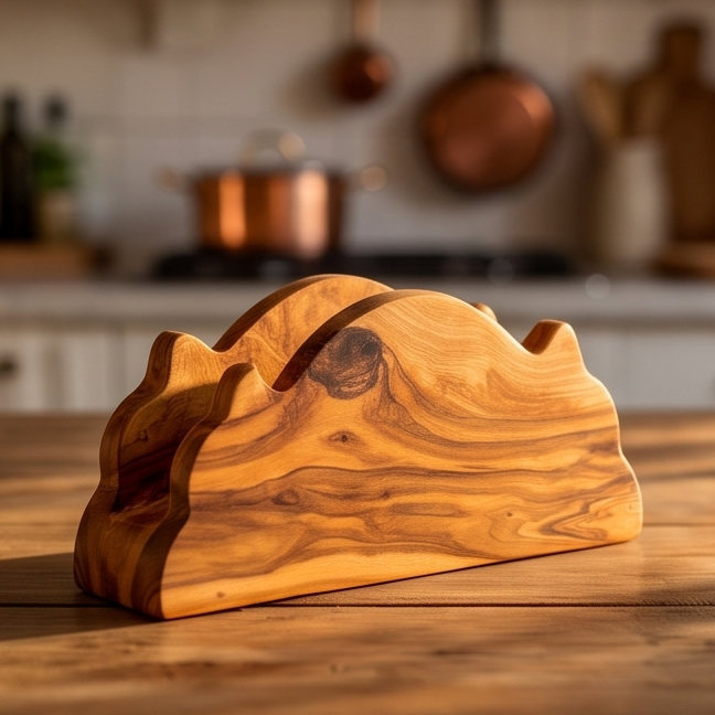 Olive Wood Classic Napkin Holder