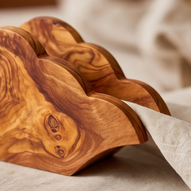 Olive Wood Classic Napkin Holder