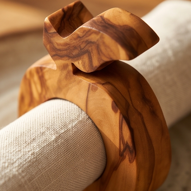 Olive Wood Classic Napkin Holder