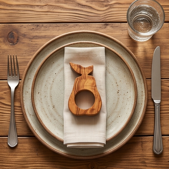 Olive Wood Classic Napkin Holder