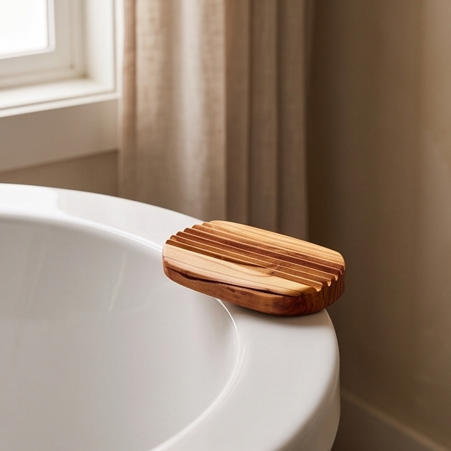 Olive Wood Soap Dish 12 cm