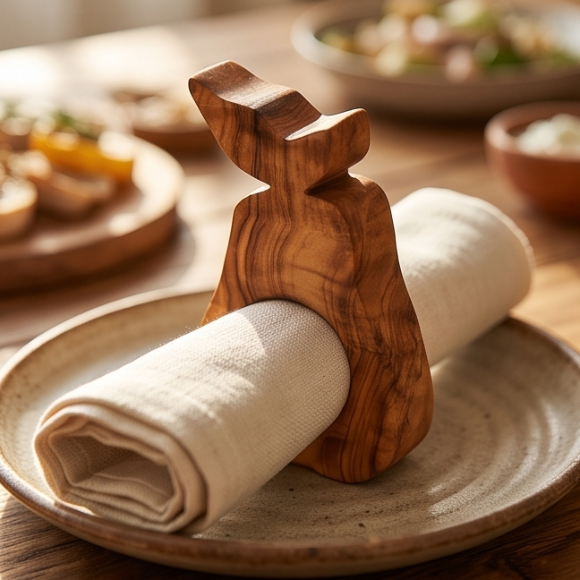 Olive Wood Classic Napkin Holder