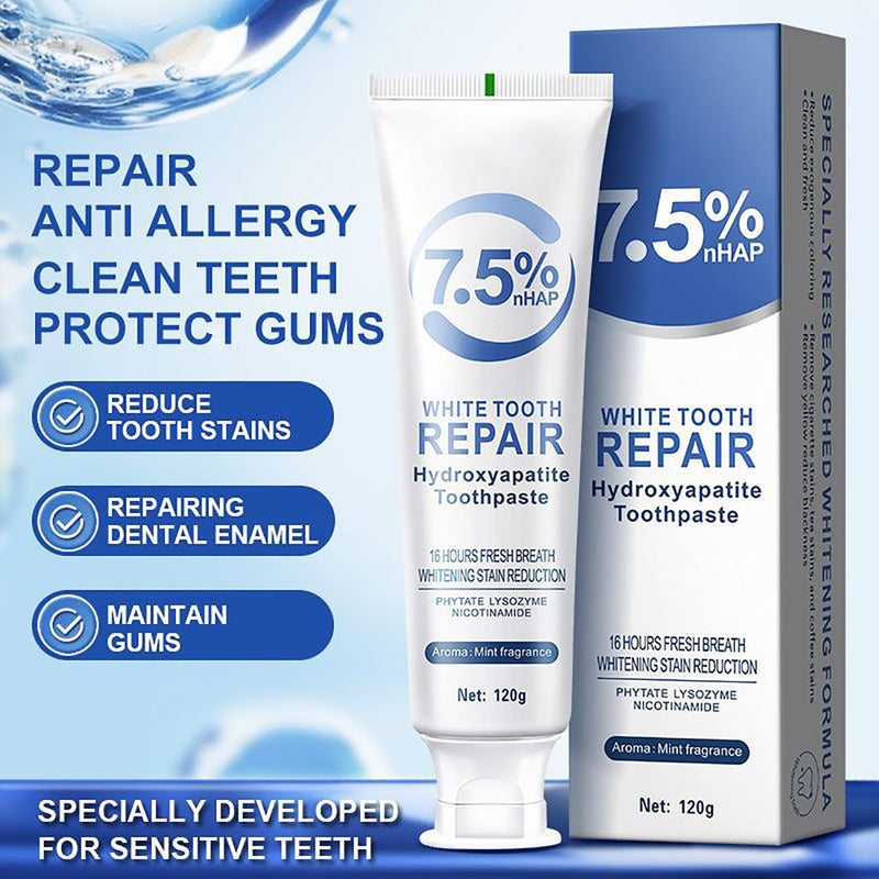 Hydroxyapatite Toothpaste – Enamel Protection & Sensitive Teeth (Fluoride-Free, 4.23 oz)