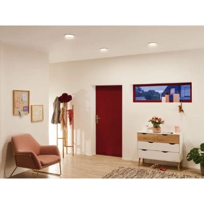 Areo Round LED Recessed Panel 80mm Warm White - Nickel